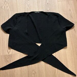 Boohoo, Tie Front Cover Up Top, Size 6